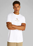 Calvin Klein Jeans Beyaz Erkek T-Shirt J30J327469YAF SHADOW LOGO TEE