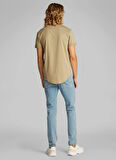 Calvin Klein Jeans Yeşil Erkek T-Shirt J30J323482HI0 BADGE TURN UP SLEEVE