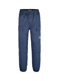 Calvin Klein Lastikli Bel Lastikli Paça Mavi Erkek Çocuk Kargo Pantolon IB0IB02270C8J