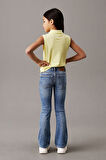 Kız Çocuk Essential Flare Jean Pantolon - Mavi | 10 Yaş