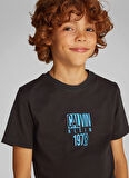 Calvin Klein Baskılı Siyah Erkek Çocuk T-Shirt IB0IB02456BEH