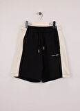 Calvin Klein Lastikli Bel Relaxed Siyah Erkek Çocuk Şort IB0IB02433BEH