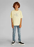 Calvin Klein Baskılı Sarı Erkek Çocuk T-Shirt IB0IB02452ZA6