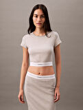 CALVIN KLEIN RIB CROP TEE T-Shirt