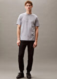 Calvin Klein LVGMS5K182IB9-PW - Gri Yuvarlak Yaka Normal Düz Erkek T-Shirt