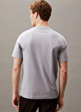 Calvin Klein LVGMS5K182IB9-PW - Gri Yuvarlak Yaka Normal Düz Erkek T-Shirt