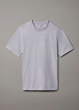 Calvin Klein LVGMS5K182IB9-PW - Gri Yuvarlak Yaka Normal Düz Erkek T-Shirt