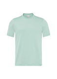 Calvin Klein LVGMS5K159PWB-WO - Su Yeşili Yuvarlak Yaka Normal Düz Erkek T-Shirt