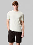 Calvin Klein LVGMS5K159FUO-WO - Neon Yeşil Yuvarlak Yaka Normal Düz Erkek T-Shirt