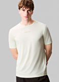 Calvin Klein LVGMS5K159FUO-WO - Neon Yeşil Yuvarlak Yaka Normal Düz Erkek T-Shirt