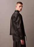 Calvin Klein Siyah Erkek Deri Ceket LV04LB901GUB1_LS 2 PKT LEATHER JACK