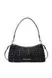 Kadın Rouched Omuz Çantası - Siyah  | undefined