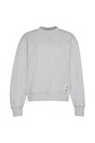 Kadın Bisiklet Yaka Logo Patch'li Sweatshirt - Gri | M