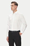 Erkek Uzun Kollu Klasik Kesim Gömlek - Beyaz | L