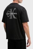 Calvin Klein Logolu % 100 Pamuk Oversize T Shirt LV04RAB806UB1 Erkek T SHİRT LV04RAB806 UB1 SİYAH