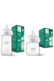 Natural Response Doğal Tepkili Cam Biberon, 2'li Set 120ml, 0+ Ay + 240ml, 3+ Ay