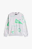 Erkek Çocuk All Over Baskılı Sweatshirt - Gri | 10 Yaş