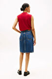 KadınDenim Dee Düz Diz Boyu Jean Etek - Denim | 40