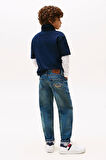 Erkek Çocuk Rahat Kesim Eskitme Görünümlü Jean Pantolon - Mavi | 14 Yaş