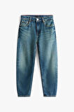 Erkek Çocuk Rahat Kesim Eskitme Görünümlü Jean Pantolon - Mavi | 14 Yaş