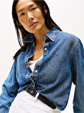 Tommy Hilfiger Lana Normal Kesim Denim Kadın Gömlek WW0WW472191A5