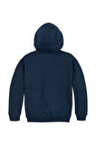 Erkek Çocuk Tonal Flag Emg Fermuarlı Kapüşonlu Sweatshirt - Lacivert | 7 Yaş
