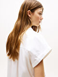 POPLIN SLEEVELESS RELAXED SHIRT Kadın Beyaz Gömlek - WW0WW45897