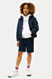 Erkek Çocuk Kapüşonlu Sırtı İşlemeli Rüzgarlık - Lacivert | 16 Yaş