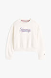 Kız Çocuk Payetli Script Logolu Sweatshirt - Krem | 12 Yaş