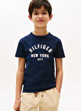 Tommy Hilfiger Baskılı Lacivert Erkek Çocuk T-Shirt KB0KB09800C1G