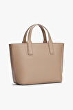 Kadın TH Logotape Mini Tote El Çanta - Açık Kahverengi | undefined