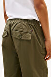 Erkek Çocuk Beli Bağcıklı Paçası Lastikli Paraşüt Pantolon - Haki | 10 Yaş