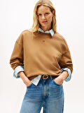 TONAL FLAG MDRN TERRY SWTSHRT Kadın Kahverengi Sweatshirt - WW0WW45754
