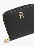 Tommy Hilfiger TH DISTINCT MED ZA Kadın Siyah Cüzdan AW0AW17473BDS