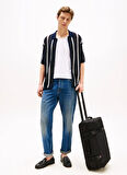 Tommy Hilfiger Siyah Çekçekli Kumaş Valiz TH NYLON TRAVEL SOFT TROLLEY