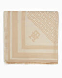 Tommy Hilfiger Monogrom Logolu Kare Kadın Şal | STD