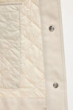 Kadın Slim Fit Kapitone Gömlek Yaka Yelek - Krem | M