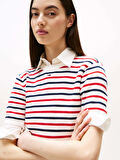 Tommy Jeans TJW ESSENTIAL SS SWEATER Kadın Beyaz Kazak DW0DW193360FG