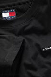 Erkek Slim Fit Minimal Logo T-Shirt - Siyah | S