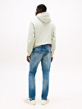 TOMMY HILFIGER Erkek Marka Logolu Çift Cep Şık Görünüşlü Günlük Kullanıma Uygun Mavi Denim Jeans DM0DM21197 1BK