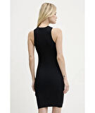 Tommy Jeans TJW FLAG SWEATER MINI DRESS EXT Kadın Siyah Elbise DW0DW20877BDS