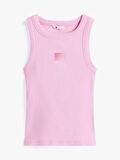 Tommy Jeans TJW SLIM GRADIENT FLAG TANK Kadın Pembe T-shirt DW0DW20920U06