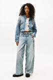 Kadın Charlie Normal Bel Geniş Paça Jean Pantolon - Açık Mavi | 28/30