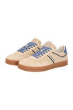 Erkek The Greenwich Süet ve Deri Detaylı Kort Sneaker - Bej/Mavi | 43