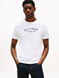 TOMMY HILFIGER Erkek  Beyaz T-Shirt MW0MW39356 YBR