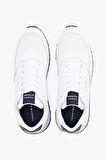 Erkek Dokulu Panelli Runner Sneaker - Beyaz | 41