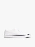 Tommy Hilfiger TH HI VULC CORE LOW II MESH Erkek Beyaz Sneaker FM0FM05513YBS
