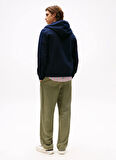 Tommy Hilfiger Kapüşon Yaka Mavi Erkek Sweatshırt MW0MW39691DW5_AMERICANA ZIP THROUGH