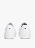 Tommy Hilfiger TH HI VULC CORE LOW LTH II ESS Erkek Beyaz Sneaker FM0FM05511YBS