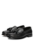 Tommy Hilfiger Siyah Erkek Klasik Ayakkabı HILFIGER TASSEL LTH LOAFER